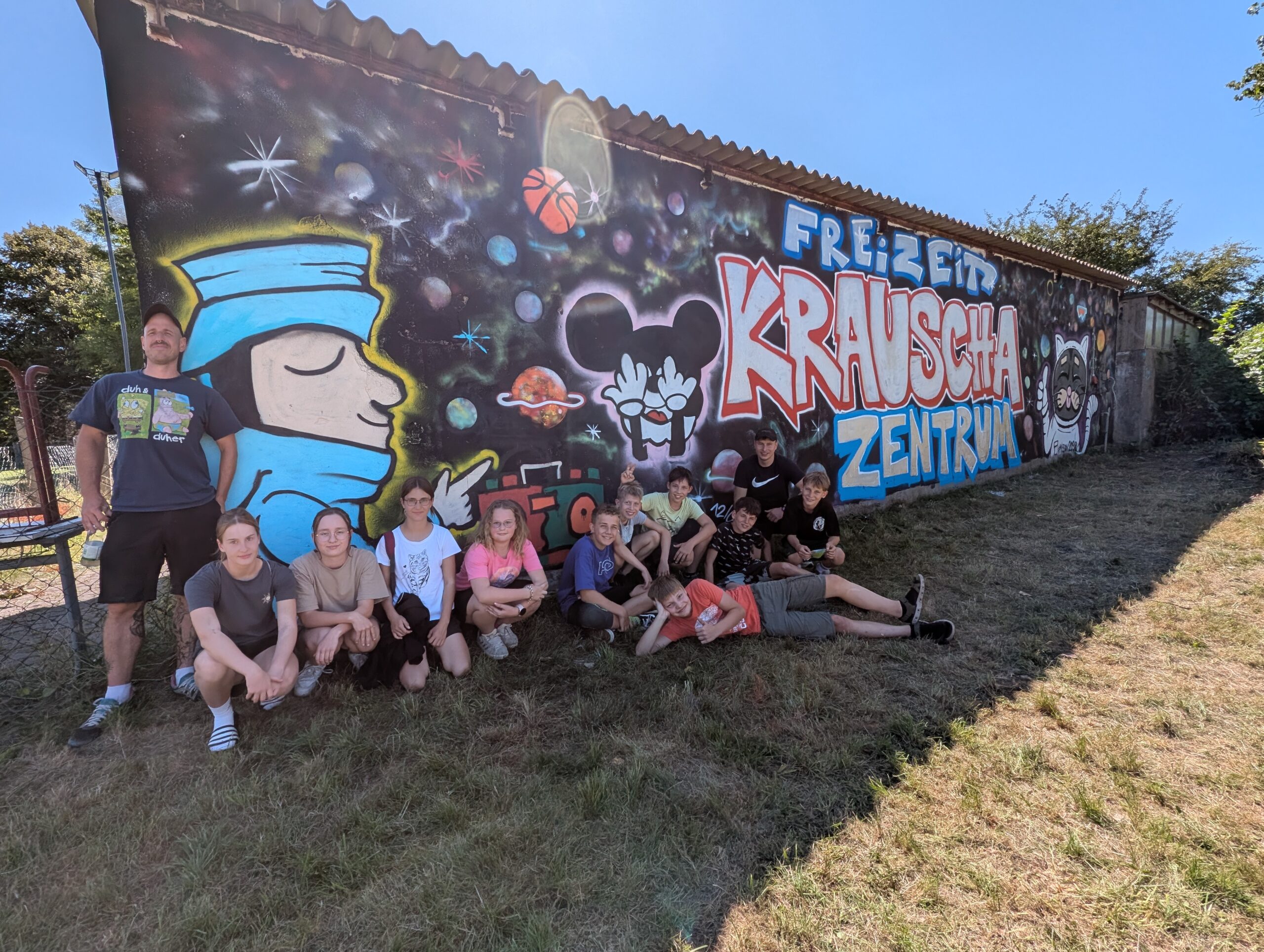 60 Quadratmeter bunte Ideen: Graffiti-Projekt in Neißeaue
